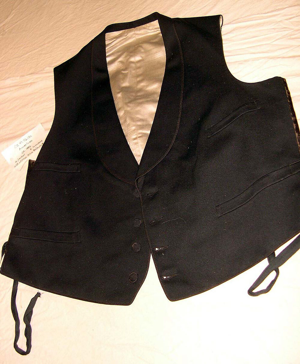 Wedding suit, (a, b) wool, silk
(c) wool, American