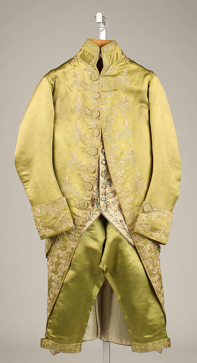 Suit, silk, French 