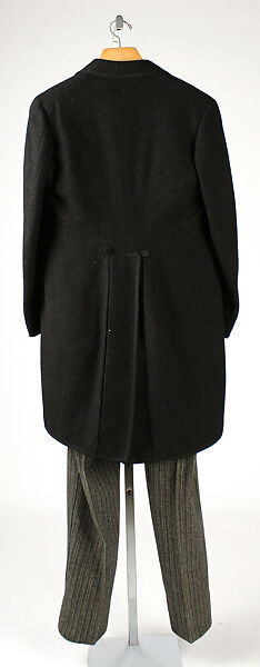 Morning suit, wool, silk, British
