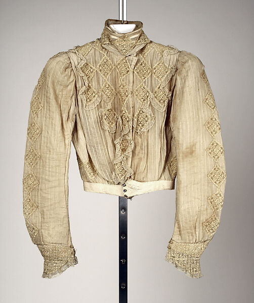 Suit, (a, b) wool; (c) cotton, American