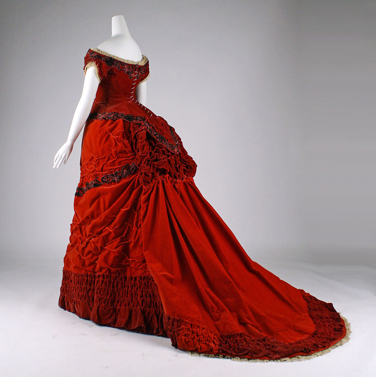 Ball gown, Madame Elise, silk, cotton, British
