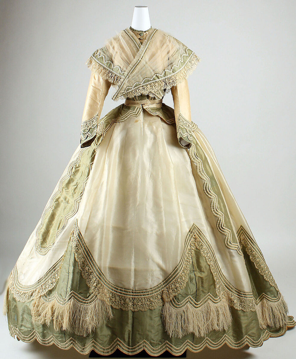 Dress, silk, French