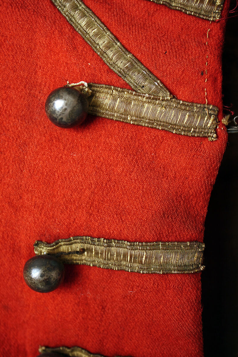 Tail coat, wool, metal, American