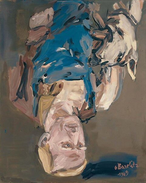 Working Man from Dresden - Portrait of M.G.B, Georg Baselitz (German, born Deutschbaselitz, Saxony, 1938), Synthetic resin emulsion paints (Dispersionsfarbe) on canvas 