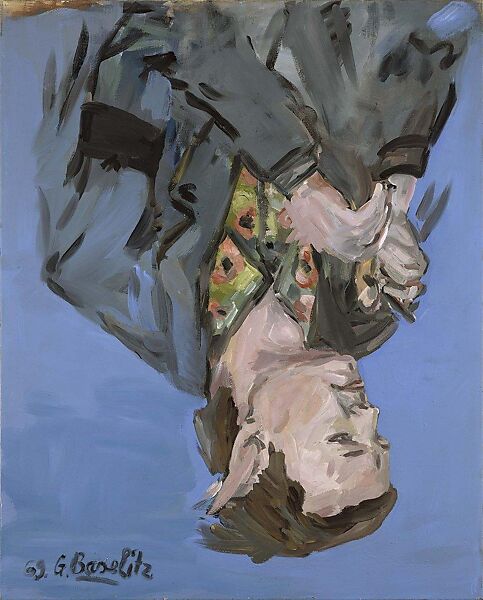Da. Portrait (Franz Dahlem), Georg Baselitz (German, born Deutschbaselitz, Saxony, 1938), Synthetic resin emulsion paints (Dispersionsfarbe) on canvas 