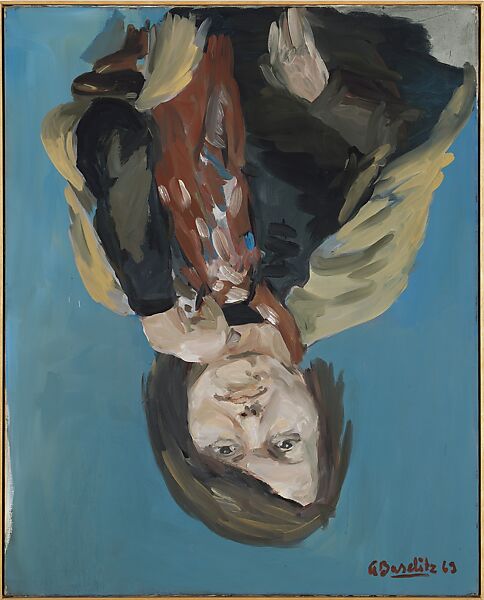 Portrait of Elke I, Georg Baselitz (German, born Deutschbaselitz, Saxony, 1938), Synthetic resin emulsion paints (Dispersionsfarbe) on canvas 