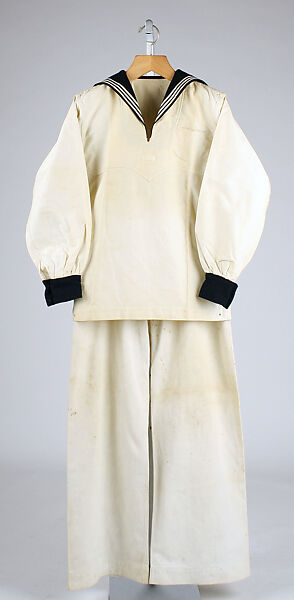 Sailor suit, cotton, wool, American 