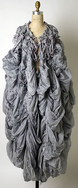 Evening ensemble, Norma Kamali (American, born 1945), a) nylon
b) silk   
c) nylon
d) plastic, American 