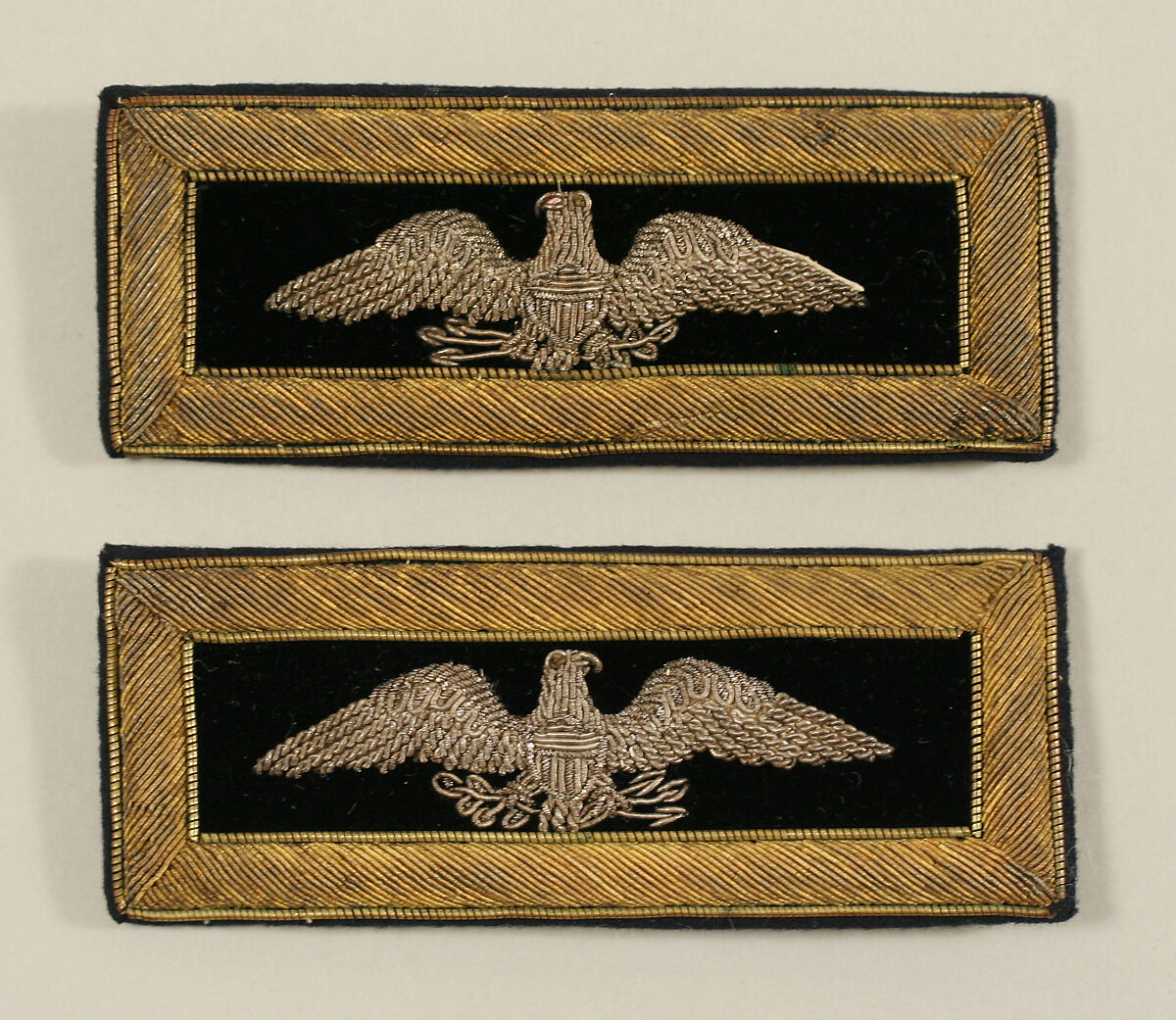 Uniform, (a,f,h) wool; (b-d) wool, metallic thread; (g) leather, metallic thread, American