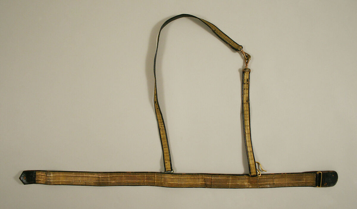 Uniform, (a,f,h) wool; (b-d) wool, metallic thread; (g) leather, metallic thread, American