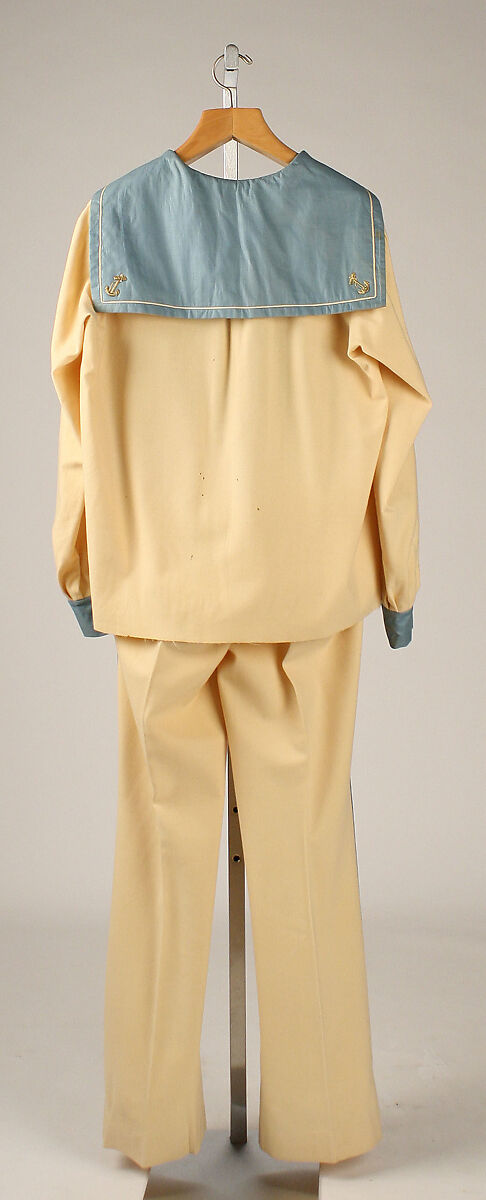 Sailor suit, wool, cotton, metal, American