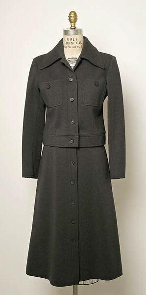 Suit, Yves Saint Laurent (French, founded 1961), wool, French 