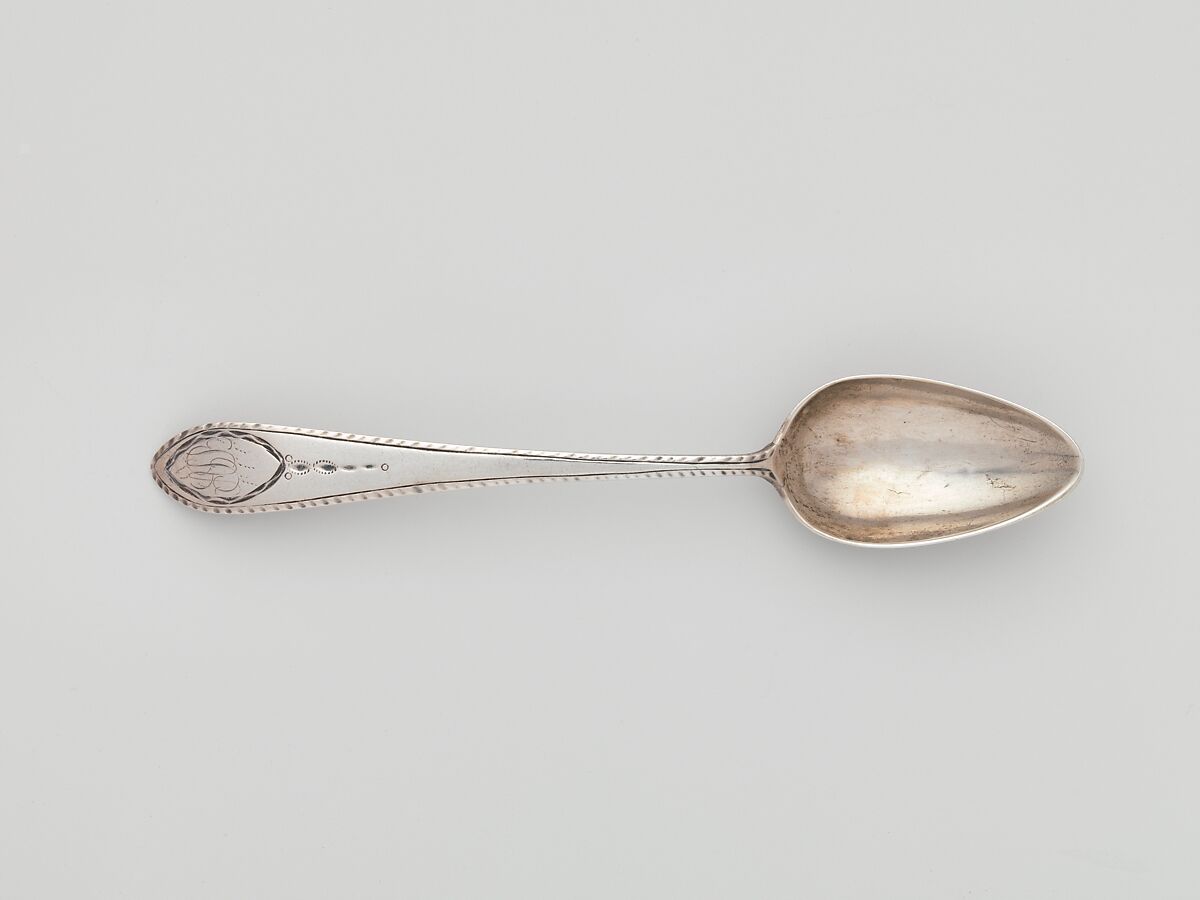 Tea Spoon, Probably Samuel Parmelee (1737–1803), Silver, American