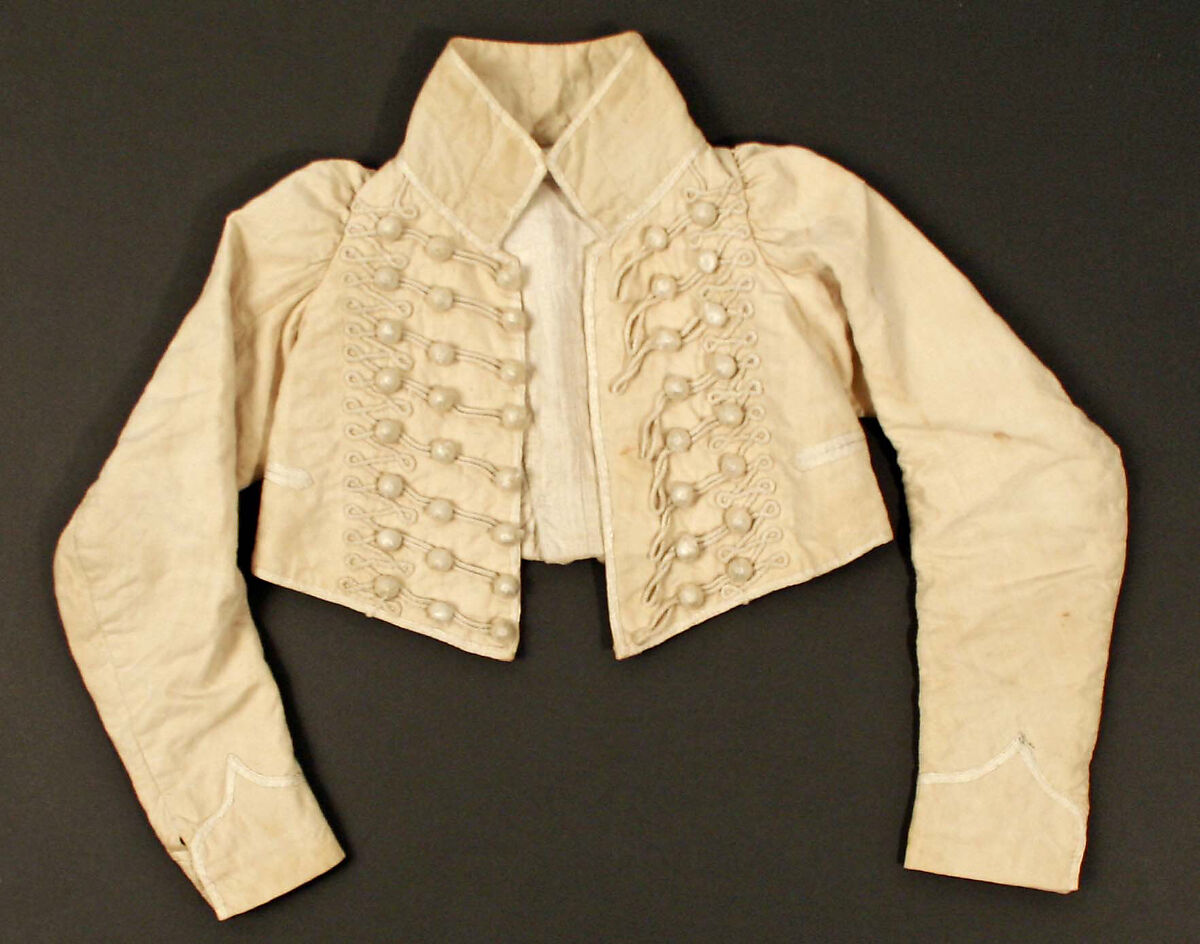 Jacket, cotton, silk, linen, French 