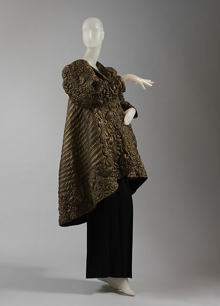 Evening coat, Alix (French, 1934–1942), metal thread, French 