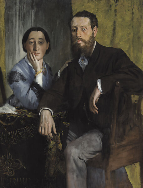 Edmondo and Thérèse Morbilli, Edgar Degas (French, Paris 1834–1917 Paris), Oil on canvas, French 