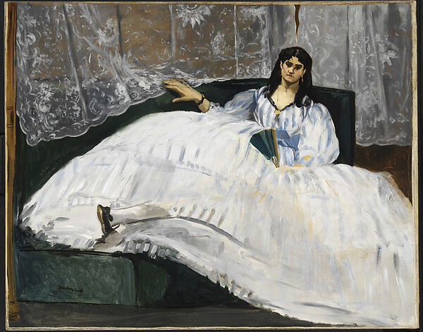 Woman with a Fan (Jeanne Duval), Edouard Manet  French, Oil on canvas, French