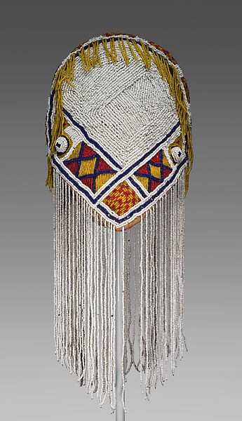 Adéńlá (big crown), Yoruba bead artist, Glass beads, thread, cloth, Yoruba peoples