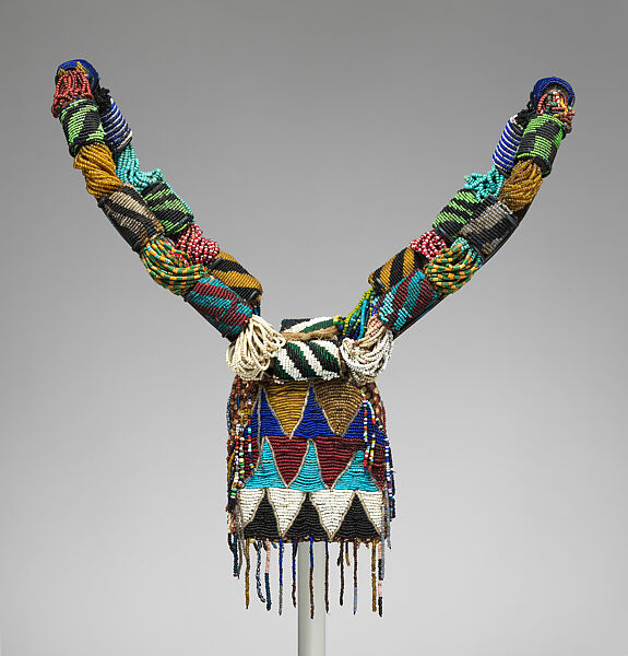 Òdìgbà Ifá or idè Ifá (diviner’s ceremonial necklace), Yoruba bead artist, Beads, cotton, Yoruba peoples