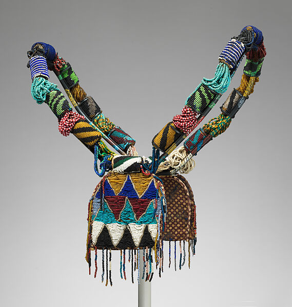 Òdìgbà Ifá or idè Ifá (diviner’s ceremonial necklace), Yoruba bead artist, Beads, cotton, Yoruba peoples