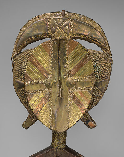 Mbulu ngulu (image of the dead), Obamba(?)–Kota artist, Wood, copper alloy, iron, Kota peoples