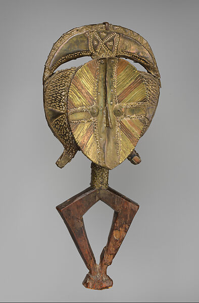 Mbulu ngulu (image of the dead), Obamba(?)–Kota artist, Wood, copper alloy, iron, Kota peoples