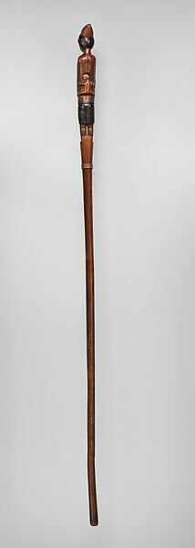 Staff with mother and child, "Master of the Baboon Finial" (late 19th–early 20th century, KwaZulu Natal, South Africa), Wood, Tsonga peoples