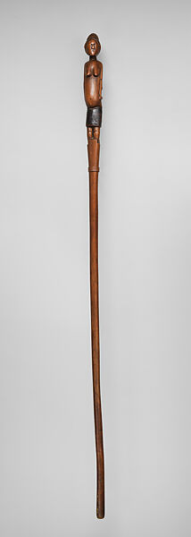 Staff with mother and child, "Master of the Baboon Finial" (late 19th–early 20th century, KwaZulu Natal, South Africa), Wood, Tsonga peoples