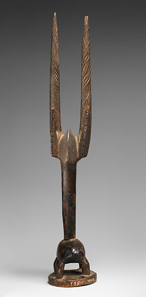 Sogoni koun headdress, Bamana numu (blacksmith), Wood, Bamana peoples