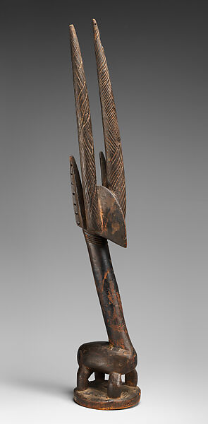 Sogoni koun headdress, Bamana numu (blacksmith), Wood, Bamana peoples
