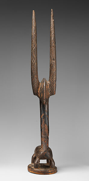 Sogoni koun headdress, Bamana numu (blacksmith), Wood, Bamana peoples
