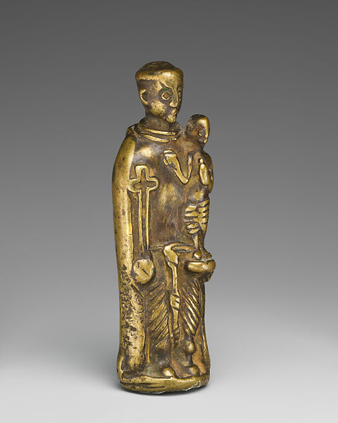 Pendant of Saint Anthony of Padua, Kongo artist, Brass, Kongo peoples