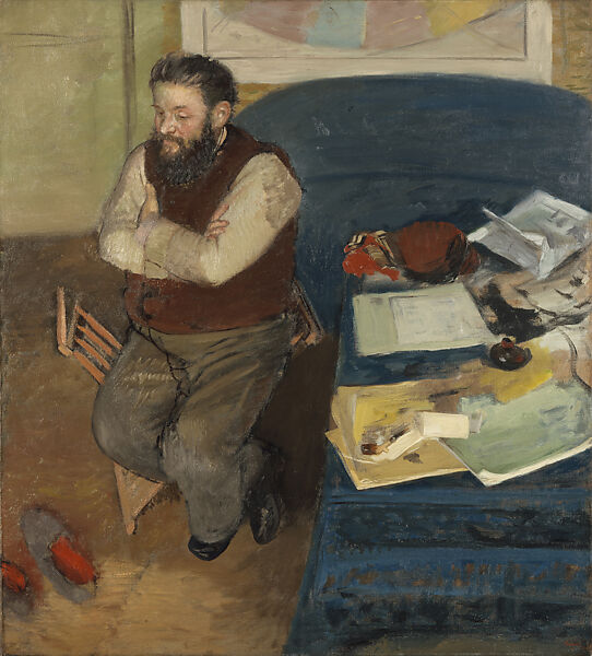 Diego Martelli, Edgar Degas (French, Paris 1834–1917 Paris), Oil on canvas, French 