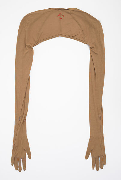 Ensemble, A. F. Vandevorst (Belgian, founded 1997), (a) leather, synthetic, (b) synthetic, (c) nylon, (d, e) leather, (f, g) leather, Belgian