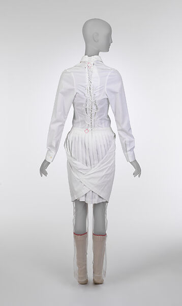 Ensemble, A. F. Vandevorst (Belgian, founded 1997), (a) cotton, (b) cotton, (c) nylon, (d, e) wool, Belgian