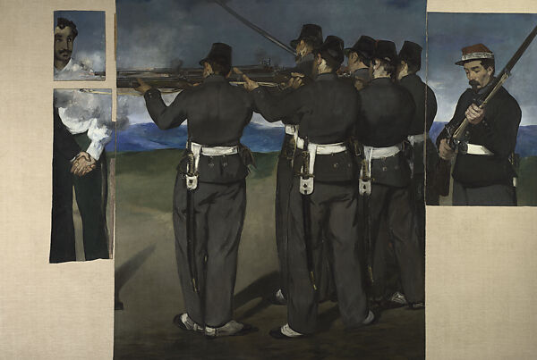 The Execution of Maximilian, Edouard Manet  French, Oil on canvas, French