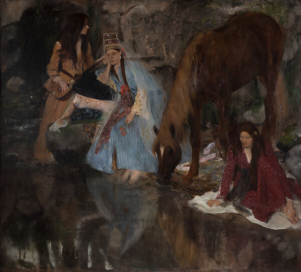 Mademoiselle Fiocre in the Ballet "La Source", Edgar Degas  French, Oil on canvas, French