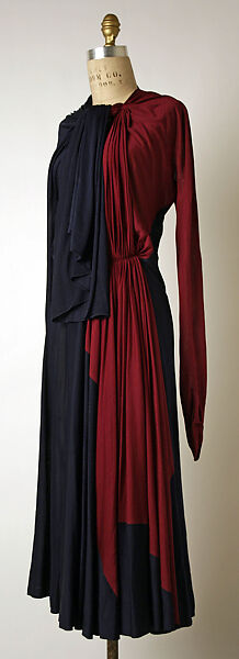 Afternoon dress, Alix (French, 1934–1942), silk, French