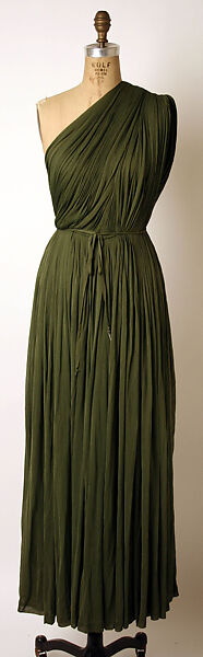 Evening dress, Madame Grès (Germaine Émilie Krebs) (French, Paris 1903–1993 Var region), (a) silk
(b) rayon, French 