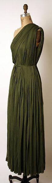 Evening dress, Madame Grès (Germaine Émilie Krebs) (French, Paris 1903–1993 Var region), (a) silk
(b) rayon, French