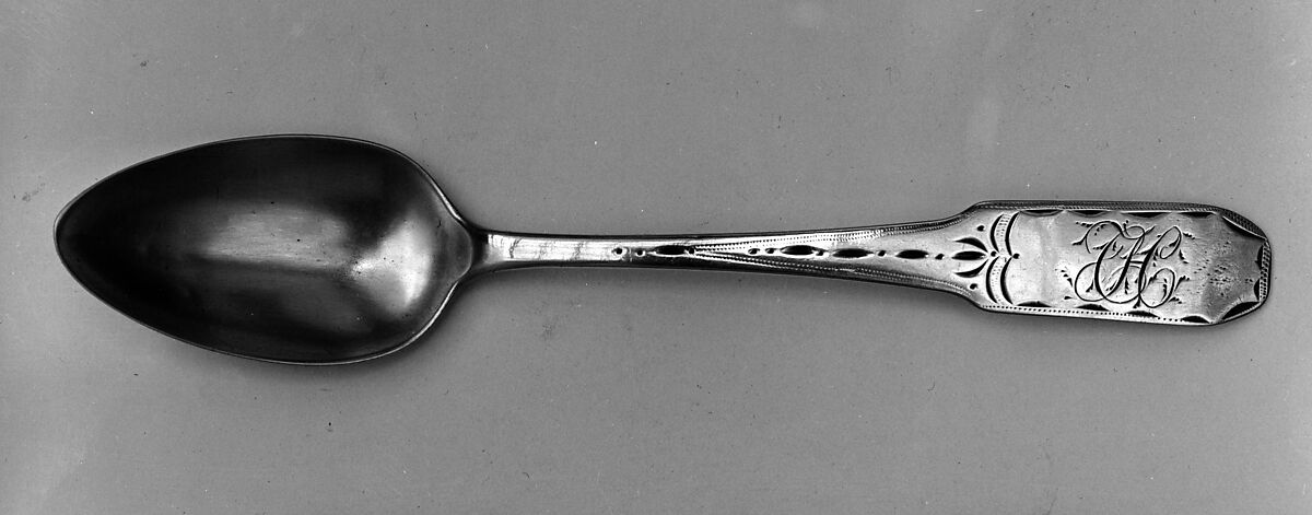 Tea Spoon, James D. Stout (active ca. 1805–39), Silver, American 