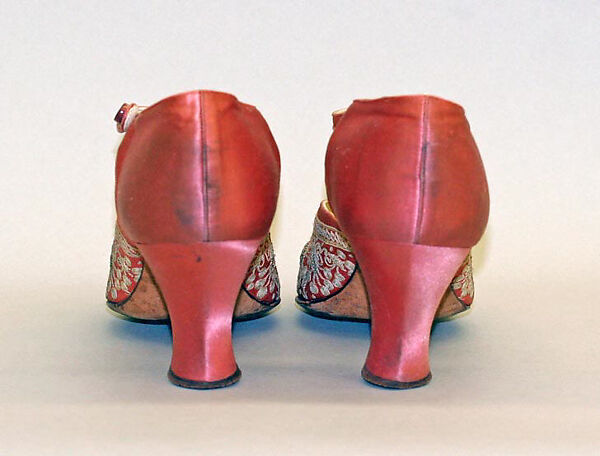 Evening shoes, F. Pinet, Paris (French, founded 1855), silk, French