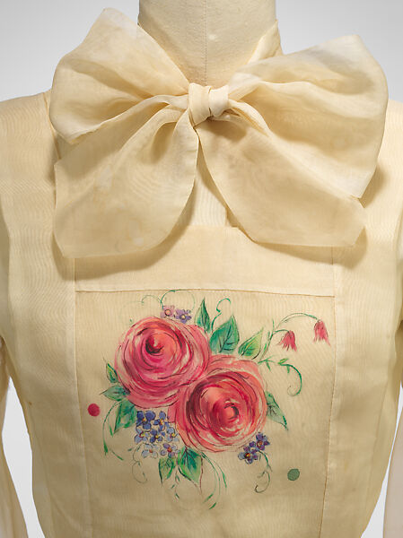 Evening dress, Adolfo (American, born Cuba, Cárdenas 1923–2021 New York), (a, b) silk; (c) cotton, nylon, American