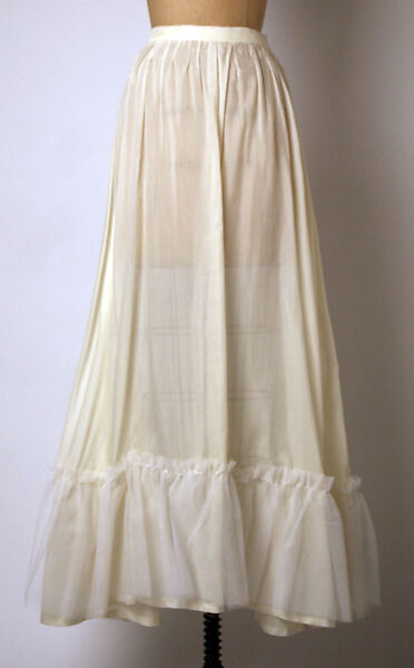 Evening dress, Adolfo (American, born Cuba, Cárdenas 1923–2021 New York), (a, b) silk; (c) cotton, nylon, American