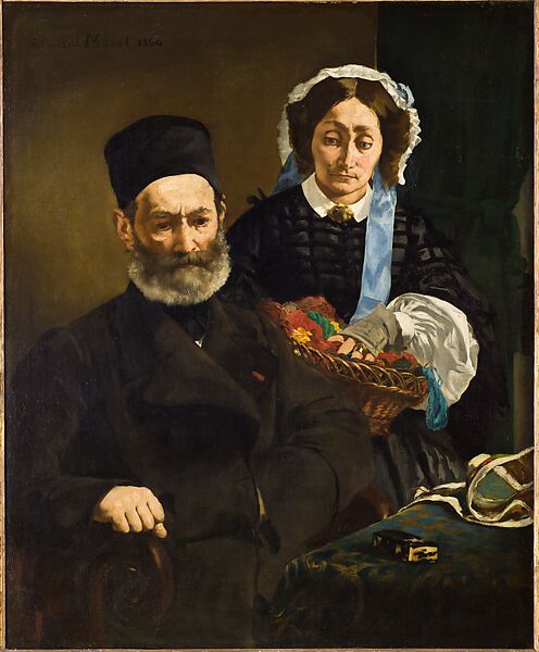 Monsieur and Madame Auguste Manet, Edouard Manet (French, Paris 1832–1883 Paris), Oil on canvas, French 
