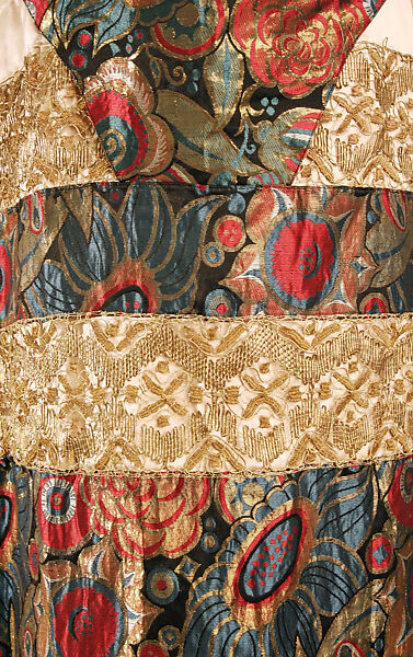 Evening dress, Callot Soeurs (French, active 1895–1937), silk, metallic thread, French