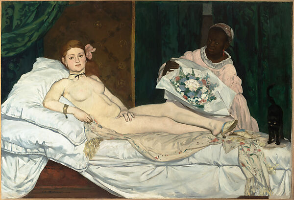 Olympia, Edouard Manet (French, Paris 1832–1883 Paris), Oil on canvas, French 