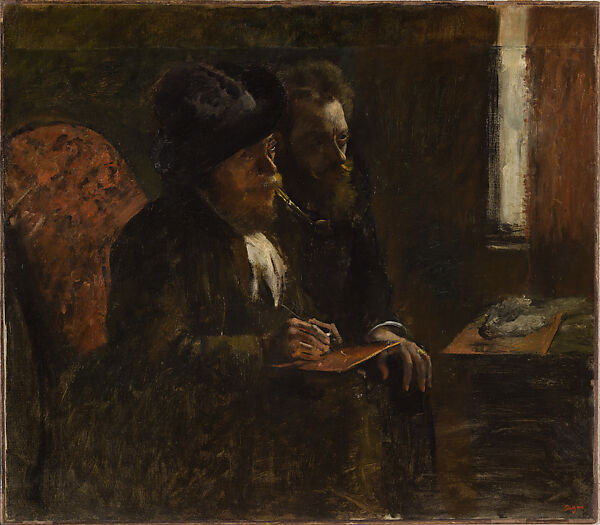 Marcellin Desboutin and Ludovic Lepic, Edgar Degas (French, Paris 1834–1917 Paris), Oil on canvas, French 