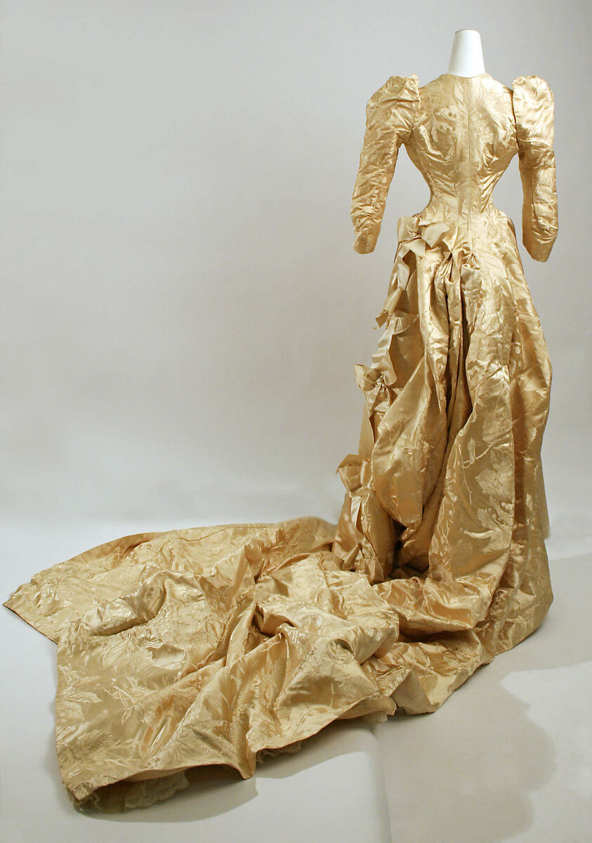 Wedding dress, Mme O'Donovan, silk, American
