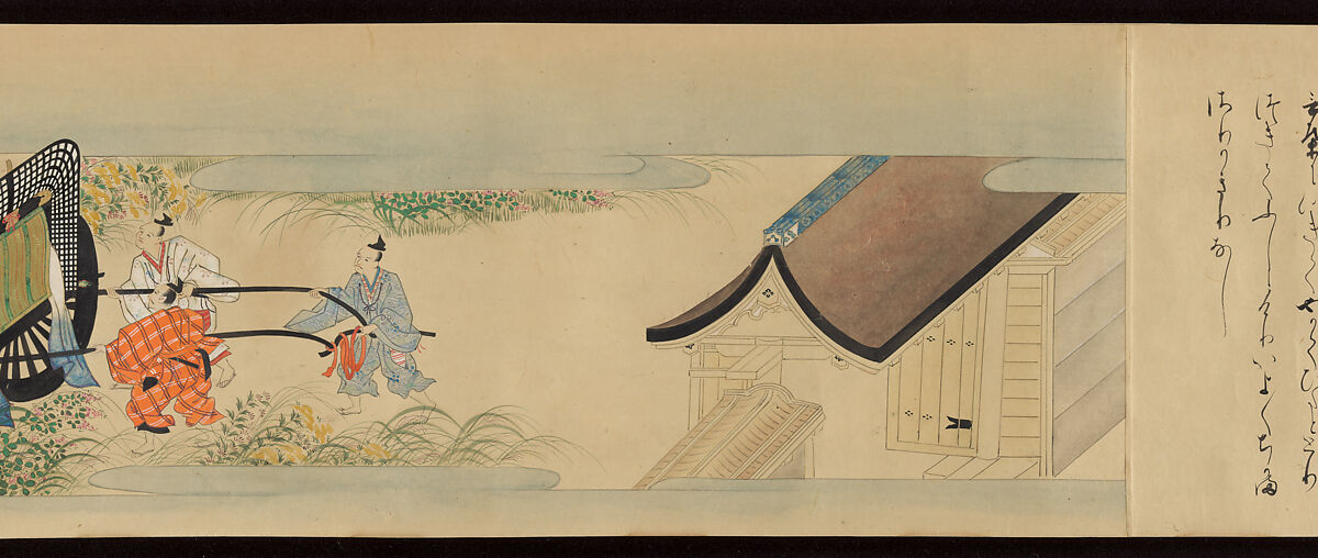 Tale of the Fox (Kitsune no sōshi), Unidentified painter and calligrapher, Handscroll: ink and color on paper, Japan